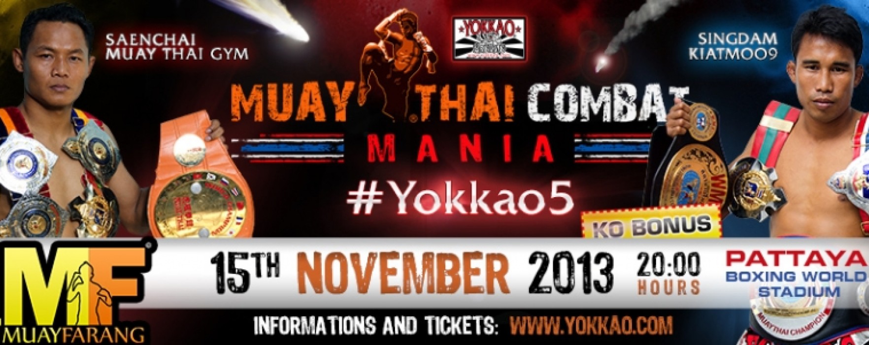 Results: Muay Thai Combat Mania – Pattaya Boxing World Stadium – 15 Nov 2013
