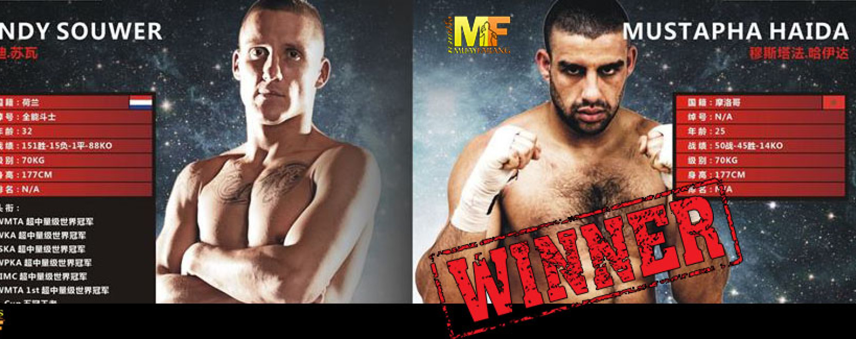 Flash News: Mustapha Haida (Fight1) promoted by Muay Farang surprised the world by beating Andy Souwer