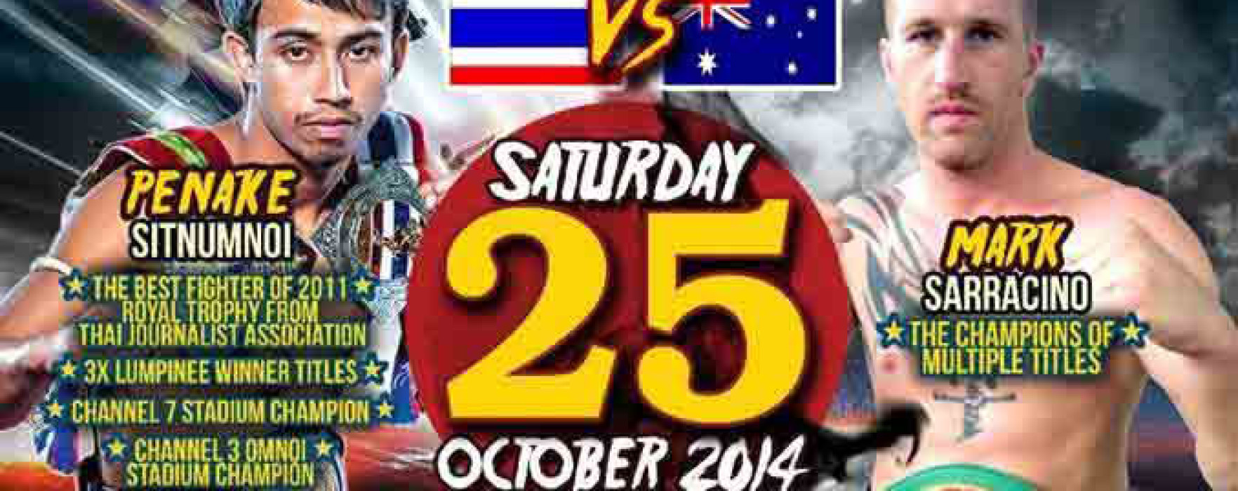 Flash News: Penake Sitnumnoi vs Mark Sarracino – Patong Boxing Stadium, Phuket – 25/10/2014